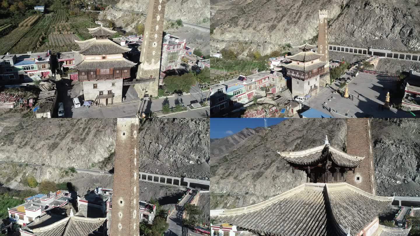 航拍藏寨碉楼 川藏人文纪录片