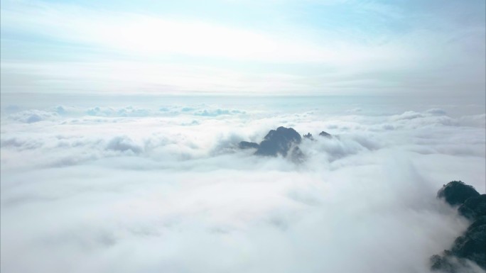 黄山壮观云海航拍延时风景视频素材唯美自然