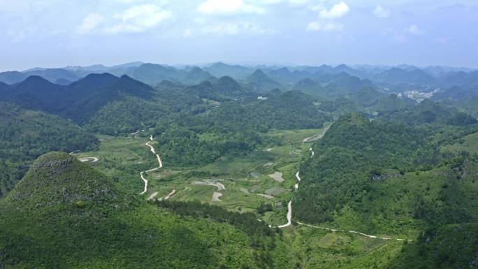 贵州绿水青山 大美山地 农村风光