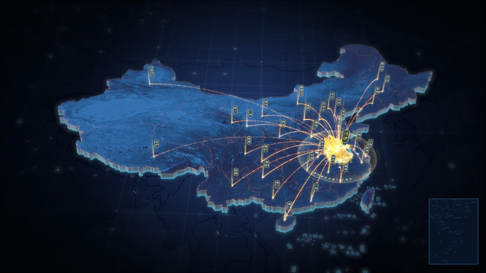 安徽辐射全国区位高端三维地图