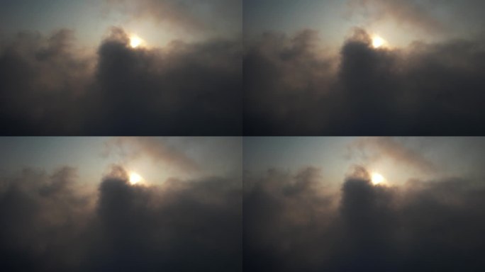 4k实拍 穿越云层 拨开云雾见太阳