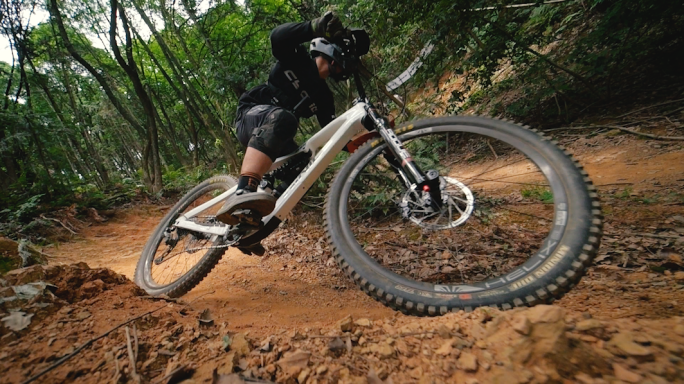 山地自行车极限运动慢动作