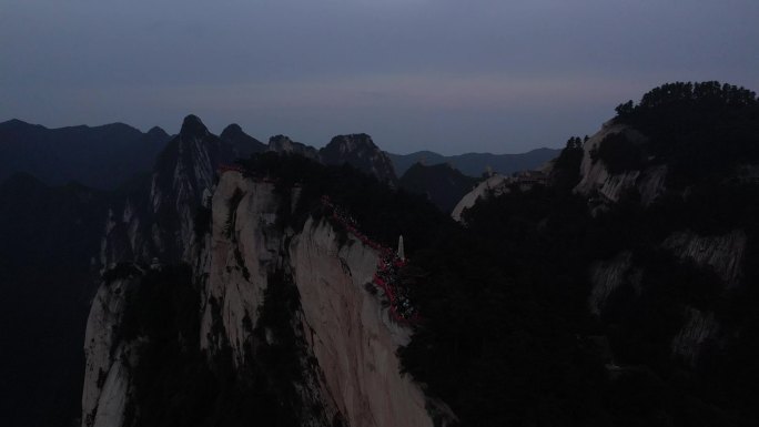 华山日出渭南华阴陕西旅游宣传华山航拍