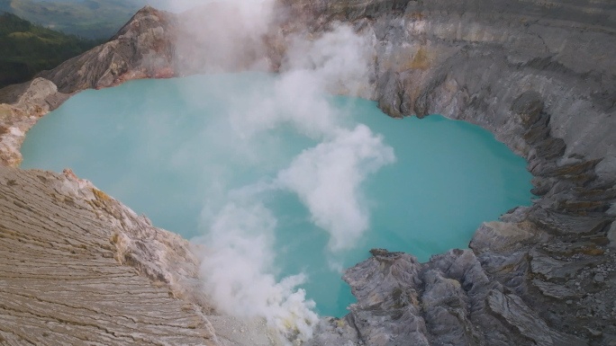 活火山全景 印尼火山日出