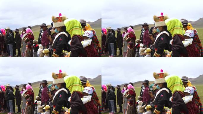 藏民 牧民 穿藏装 着藏装 藏族小孩