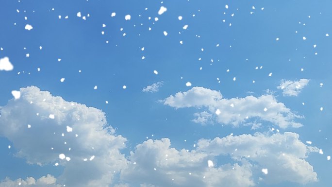 天空下雪