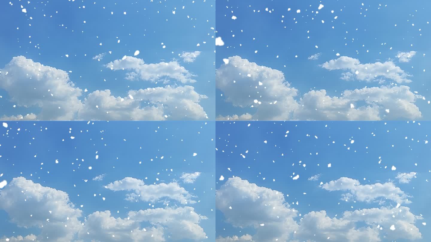 天空下雪