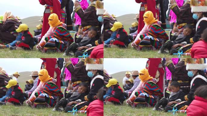 牧民 穿藏装 着藏装 藏族小孩 藏族老人
