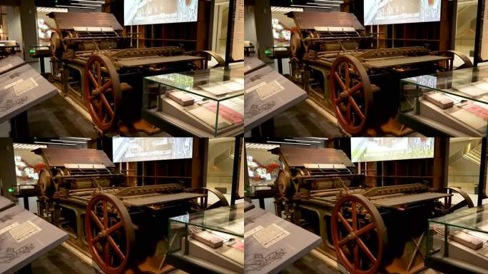 古代书本印刷机