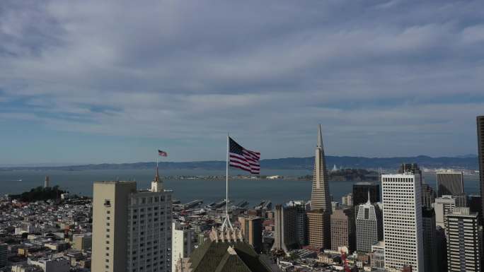 美国-加利福尼亚-旧金山-航拍-城市