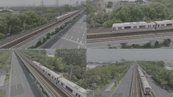 广州地铁航拍原素材