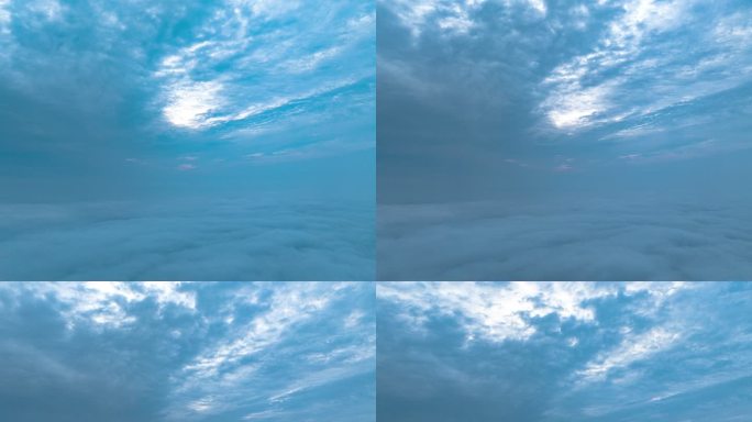 5K航拍云上云端流动的云延时