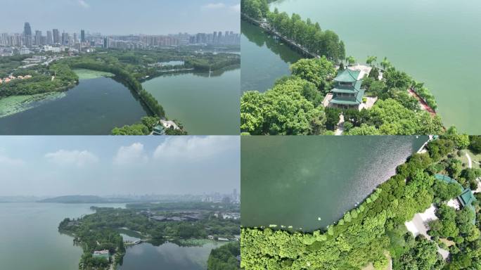 武汉东湖风景航拍屈原相关