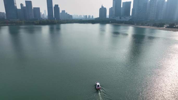 航拍合肥城市宣传片天鹅湖合肥大剧院巢湖