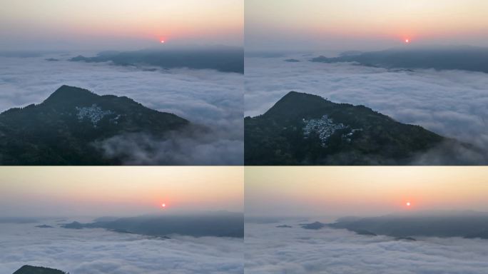 【4K无水印】延时黄山云海日出