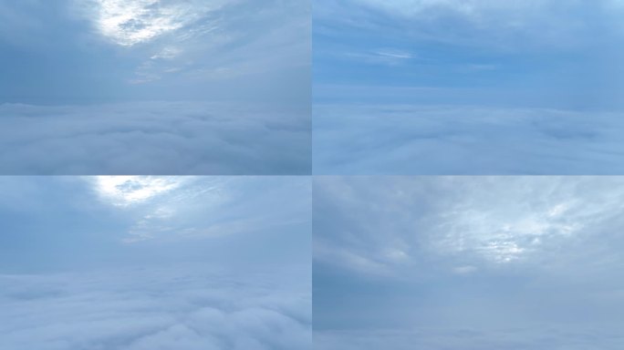 4K航拍穿云平流层云