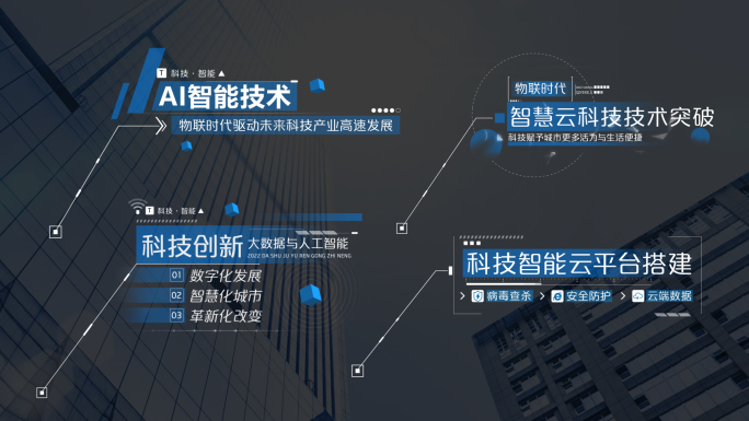 科技呼出指引字幕条