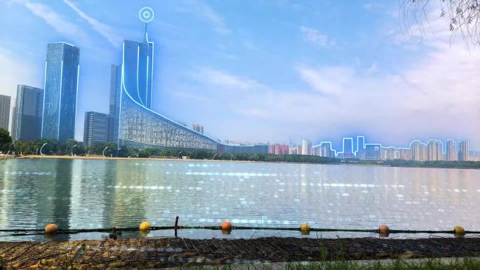 合肥科技城市光效数据展示AE模板