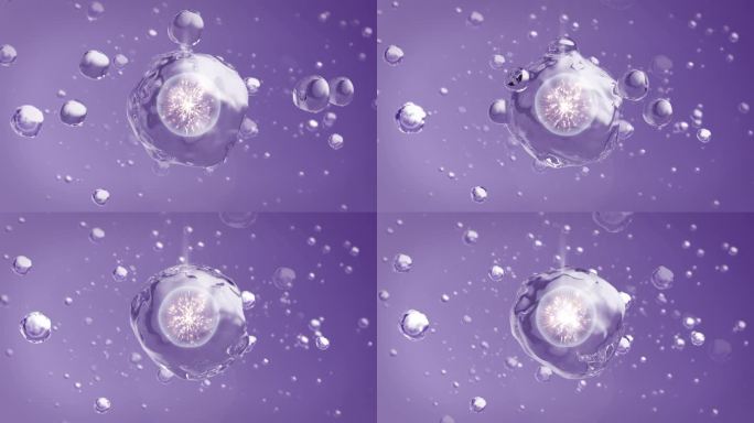 视频全新焕肤水精华分子汇聚紫色1