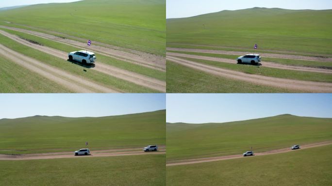 草原穿越自驾户外航拍