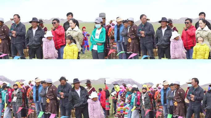 等候区 等待 西藏牧民草原看表演