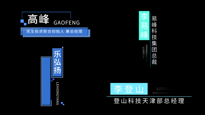 8款简洁大气人名条