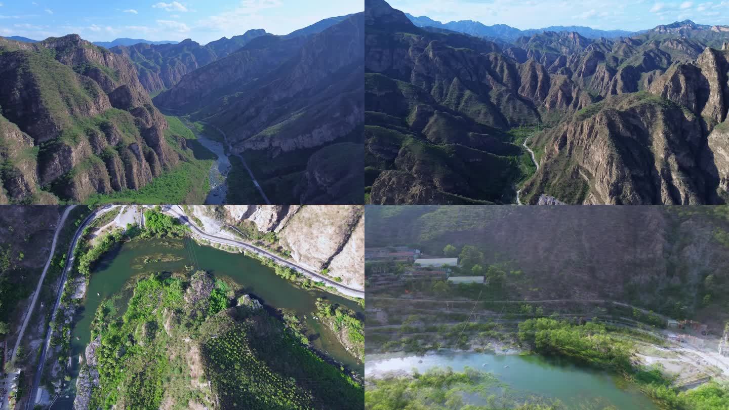 4K航拍短片.北京付珠路永定河峡谷