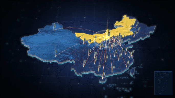 内蒙古辐射全国区位高端三维地图