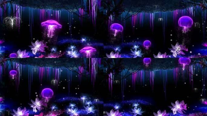 3S-HS森系-紫色水母全息投影