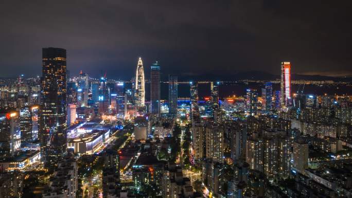 深圳后海腾讯滨海大厦夜景延时