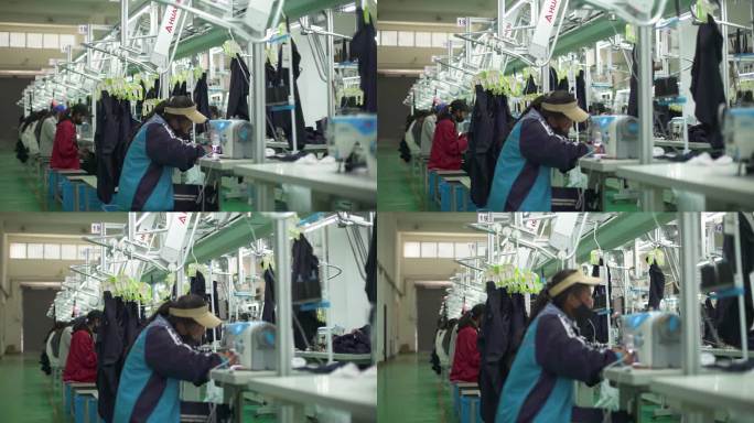 自动化 烫染 服装加工厂 服装裁剪