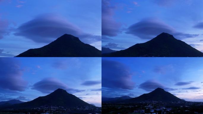 毛里求斯云朵压积的山峰--唯美意境景观