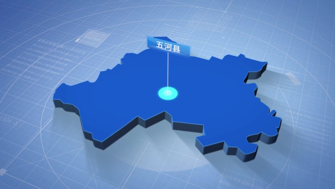 五河县三维蓝色科技地图