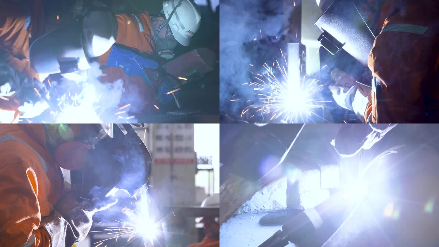 焊接 车间工人 工业制造