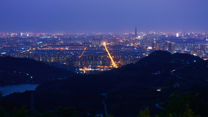 成都龙泉山夜景延时8k