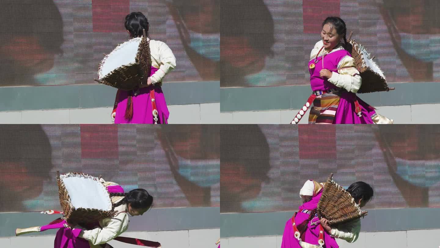 幸福生活 少数民族 能歌善舞的藏族女孩