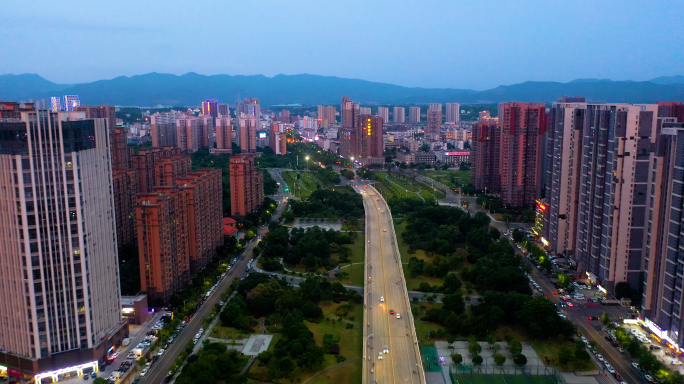 吉安航拍 吉安市政府航拍 吉安夜景航拍