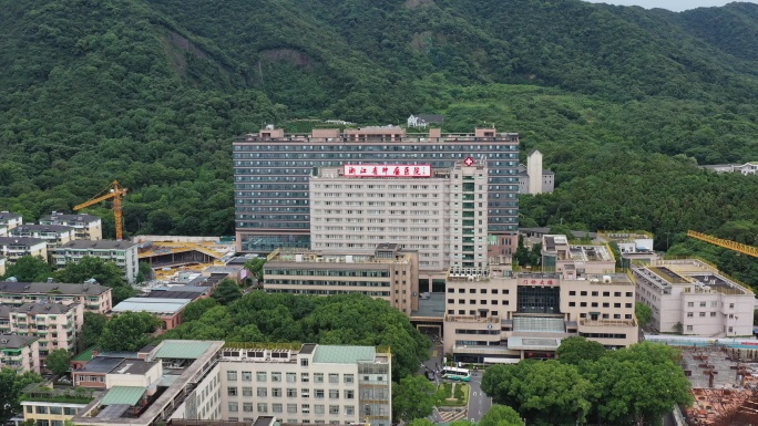 浙江省肿瘤医院航拍大范围向右横移