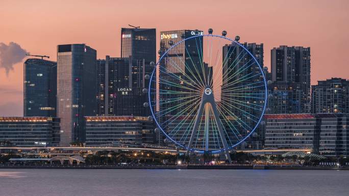 深圳城市日转夜延时