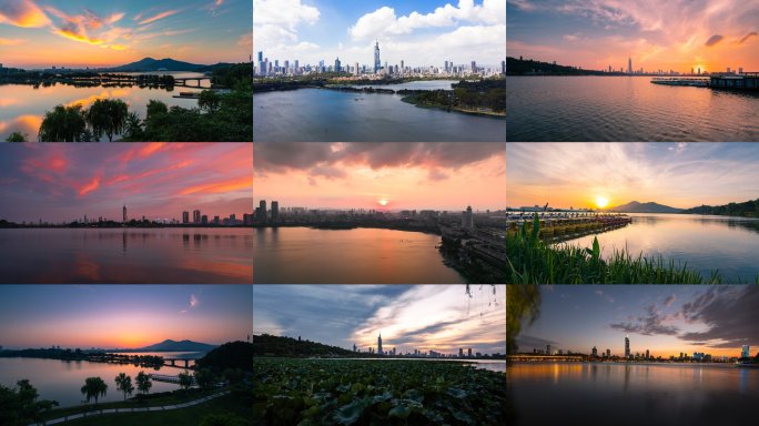 南京玄武湖风光延时