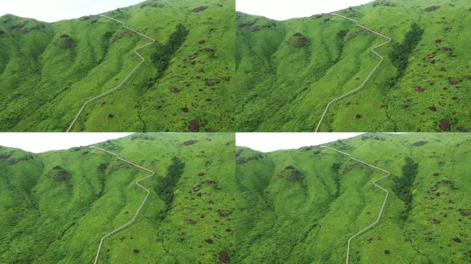 福建宁德航拍草场牧区草地牧场山峦空镜