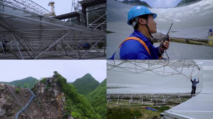 建筑工人 望远镜 建筑工地