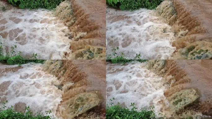 暴雨山洪河流洪灾洪峰强降雨汛期汛情洪流