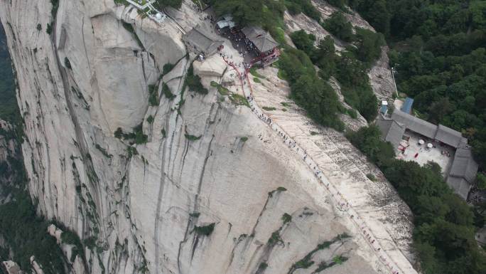 华山航拍渭南华阴陕西旅游宣传西安旅游宣传