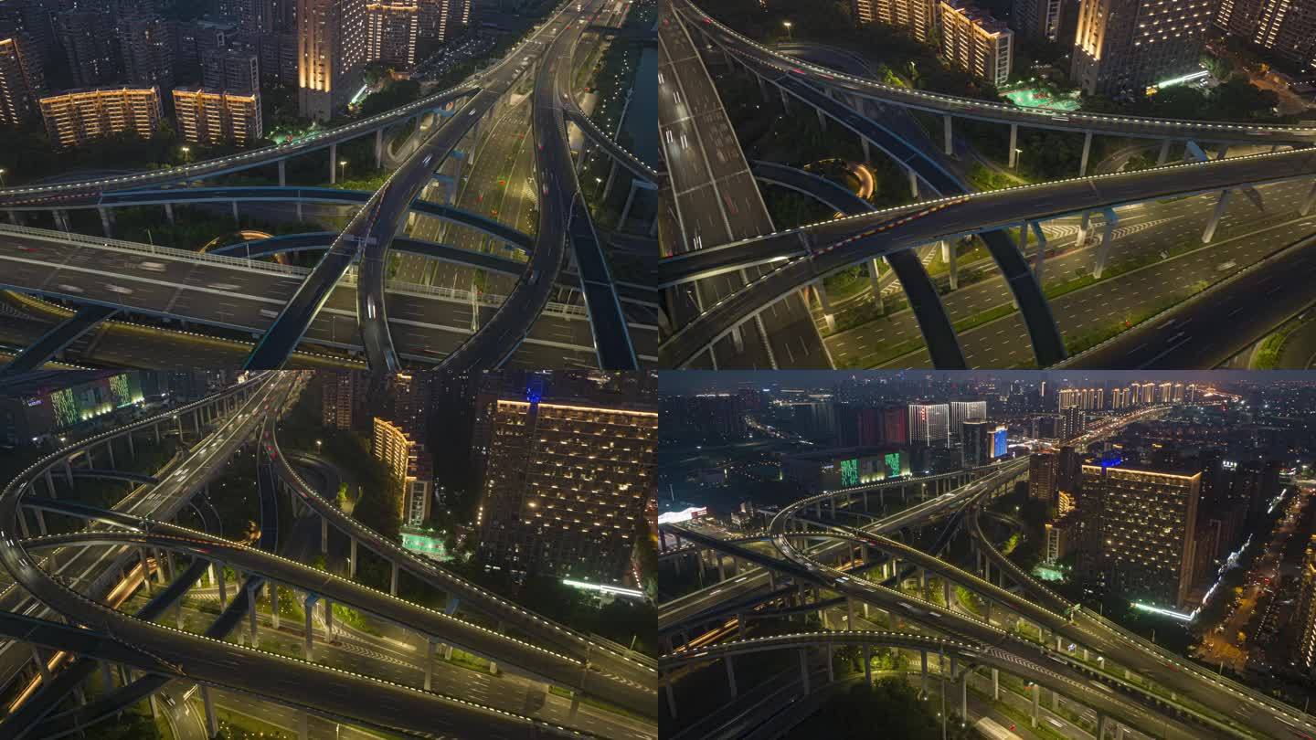 宁波东枢纽车流夜景