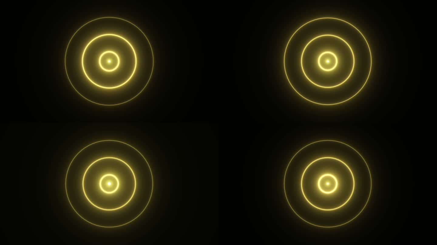 黄色循环光点光环辐射雷达信号