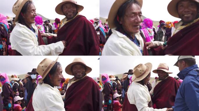 年迈的藏族老人 年迈的藏族男性
