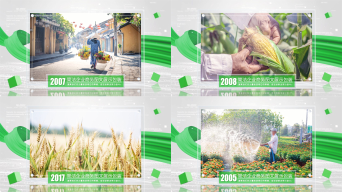 绿色环保科技图文展示包装
