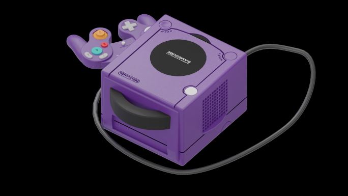 任天堂GameCube游戏机透明背景
