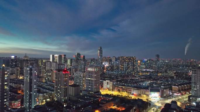 沈阳城市夜景4K航拍